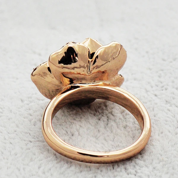 Unique Noire Faux Diamant Fleur Bague Alliage Soirée Anneaux 2019 Accessorize