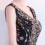 Scintillantes Noire Robe De Soirée 2017 Trompette / Sirène V-Cou Dos Nu Paillettes Charmeuse Soirée Robe De Fete