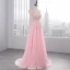 Chic / Beautiful 2017 Candy Pink Evening Dresses  V-Neck Lace Appliques Backless A-Line / Princess Evening Party