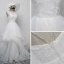 Chic / Beautiful White Wedding Dresses 2017 A-Line / Princess U-Neck Lace Appliques Beading Pierced Wedding Prom Dresses