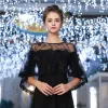 Black Lace Tulle Scoop Neck Evening Party Prom Shawls 2017