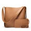 Minimalist 2-piece Brown Square Shoulder Bags Messenger Bag Wallet 2021 PU Casual Women's Bags