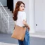 Minimalist 2-piece Brown Square Shoulder Bags Messenger Bag Wallet 2021 PU Casual Women's Bags