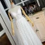 Abordable Chic / Belle Plage Robe De Mariée 2017 Blanche Princesse Longue Bretelles Spaghetti Sans Manches Dos Nu En Dentelle Appliques