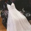 Abordable Chic / Belle Plage Robe De Mariée 2017 Blanche Princesse Longue Bretelles Spaghetti Sans Manches Dos Nu En Dentelle Appliques