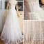 Abordable Chic / Belle Plage Robe De Mariée 2017 Blanche Princesse Longue Bretelles Spaghetti Sans Manches Dos Nu En Dentelle Appliques
