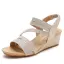 Bohemia Grey Casual Summer Womens Sandals 2022 5 cm Wedges Open / Peep Toe Sandals
