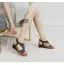 Bohemia Beige Street Wear Rhinestone Womens Sandals 2022 5 cm Wedges Open / Peep Toe Sandals