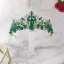 Mode Vert Cristal Faux Diamant Alliage Mariage Accessoire Cheveux Mariage 2022 Tiare