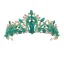 Mode Vert Cristal Faux Diamant Alliage Mariage Accessoire Cheveux Mariage 2022 Tiare