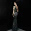 Sexy White Beading Sequins Evening Dresses 2022 Trumpet / Mermaid V-Neck Sleeveless Backless Floor-Length / Long Evening Party Formal Dresses