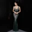 Sexy White Beading Sequins Evening Dresses 2022 Trumpet / Mermaid V-Neck Sleeveless Backless Floor-Length / Long Evening Party Formal Dresses
