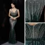 Sexy White Beading Sequins Evening Dresses 2022 Trumpet / Mermaid V-Neck Sleeveless Backless Floor-Length / Long Evening Party Formal Dresses
