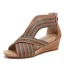 Summer Roman Black Street Wear Womens Sandals 2022 5 cm Wedges Open / Peep Toe Sandals Womens Sandals