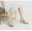 Bohemia Beige Street Wear Rhinestone Womens Sandals 2022 5 cm Wedges Open / Peep Toe Sandals
