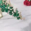 Mode Vert Cristal Faux Diamant Alliage Mariage Accessoire Cheveux Mariage 2022 Tiare