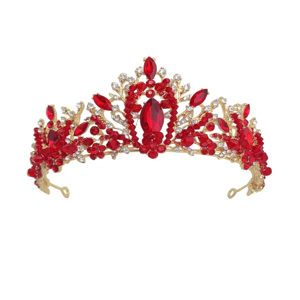 Mode Vert Cristal Faux Diamant Alliage Mariage Accessoire Cheveux Mariage 2022 Tiare