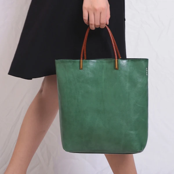 Vintage / Retro Brown Leather Casual Women's Bags Tote Bag Shoulder Bags 2022