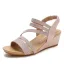 Bohemia Grey Casual Summer Womens Sandals 2022 5 cm Wedges Open / Peep Toe Sandals