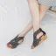 Summer Roman Black Street Wear Womens Sandals 2022 5 cm Wedges Open / Peep Toe Sandals Womens Sandals