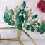 Mode Vert Cristal Faux Diamant Alliage Mariage Accessoire Cheveux Mariage 2022 Tiare