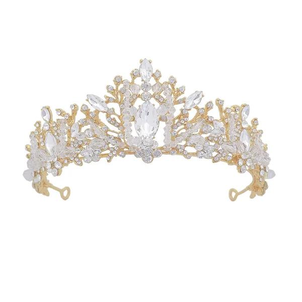 Mode Vert Cristal Faux Diamant Alliage Mariage Accessoire Cheveux Mariage 2022 Tiare