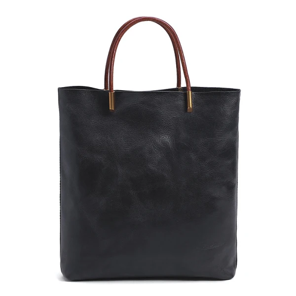 Vintage / Retro Brown Leather Casual Women's Bags Tote Bag Shoulder Bags 2022