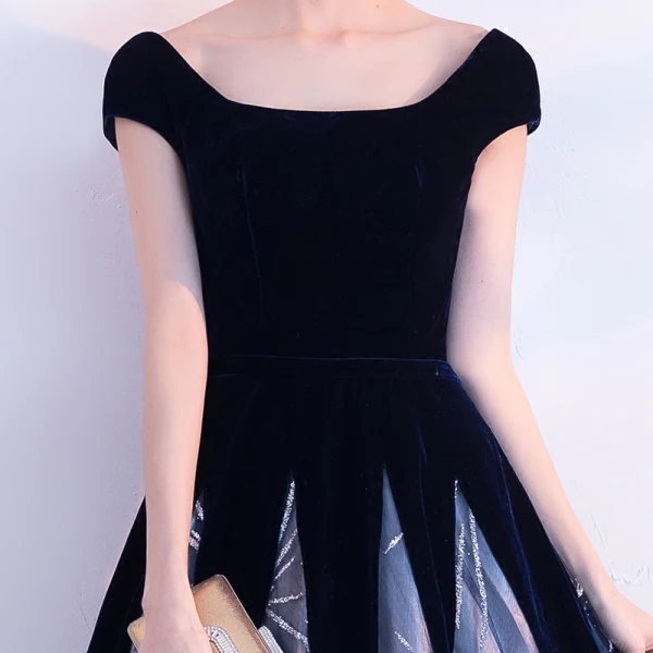 Chic / Beautiful Black Floor-Length / Long Evening Dresses 2018 A-Line / Princess Zipper Up U-Neck Tulle Backless Beading Sequins Formal Dresses