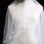 Romantique Charmant Ivoire Courte Voile De Mariée Fleur En Dentelle Chiffon Mariage Accessorize 2019