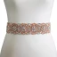 Luxury / Gorgeous Champagne Prom Sash 2020 Satin Metal Handmade  Beading Crystal Pearl Rhinestone Evening Party Accessories