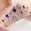 Unique Bleu Roi Bijoux Mariage 2017 Métal Faux Diamant Perlage Cristal Accessoire Cheveux Mariage Promo Accessorize