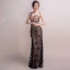 Sexy Black Floor-Length / Long Evening Dresses  2018 Trumpet / Mermaid Tulle Beading Backless Appliques Rhinestone Evening Party Formal Dresses