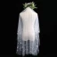 Romantique Charmant Ivoire Courte Voile De Mariée Fleur En Dentelle Chiffon Mariage Accessorize 2019