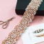 Luxury / Gorgeous Champagne Prom Sash 2020 Satin Metal Handmade  Beading Crystal Pearl Rhinestone Evening Party Accessories