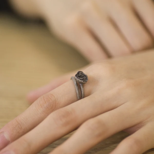 Modern / Fashion Black Sterling Silver Work Holiday Rings 2019 Accessories