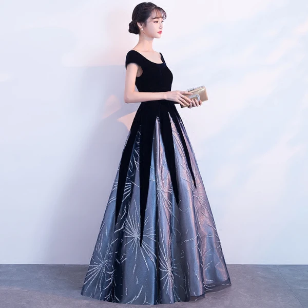 Chic / Beautiful Black Floor-Length / Long Evening Dresses 2018 A-Line / Princess Zipper Up U-Neck Tulle Backless Beading Sequins Formal Dresses