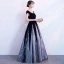 Chic / Beautiful Black Floor-Length / Long Evening Dresses  2018 A-Line / Princess Zipper Up U-Neck Tulle Backless Beading Sequins Formal Dresses
