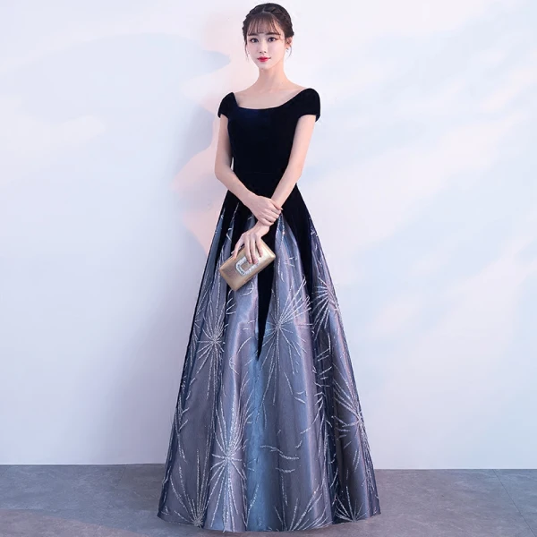 Chic / Beautiful Black Floor-Length / Long Evening Dresses 2018 A-Line / Princess Zipper Up U-Neck Tulle Backless Beading Sequins Formal Dresses