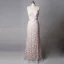 2 Piece Amazing / Unique Blushing Pink Court Train Wedding 2018 V-Neck Lace Lace-up Backless Beading Pearl Sheath / Fit Wedding Dresses