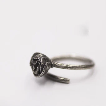 Modern Fashion Black Sterling Silver Work Holiday Rings 2019 Accessories