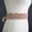 Luxury / Gorgeous Champagne Prom Sash 2020 Satin Metal Handmade  Beading Crystal Pearl Rhinestone Evening Party Accessories
