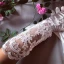 Amazing / Unique White Bridal Gloves 2020 Appliques Sequins Lace Tulle Bridal Prom Wedding Accessories