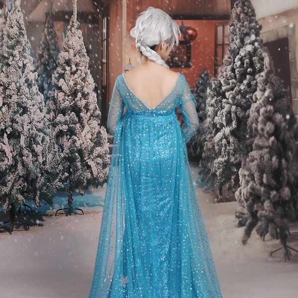 Frozen Film Kostüm Himmelblau Abendkleider 2017 Meerjungfrau U-Ausschnitt Tülle Rückenfreies Perlenstickerei Pailletten Abend Festliche Kleider