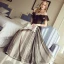 Chic / Beautiful Black Evening Dresses  2017 A-Line / Princess U-Neck Tulle Appliques Backless Evening Party Formal Dresses
