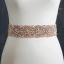 Luxury / Gorgeous Champagne Prom Sash 2020 Satin Metal Handmade  Beading Crystal Pearl Rhinestone Evening Party Accessories