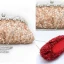 Chic / Beautiful Luxury / Gorgeous 2017 Champagne Red Silver Leaf Sequins Charmeuse Evening Party Outdoor / Garden Clutch Bags