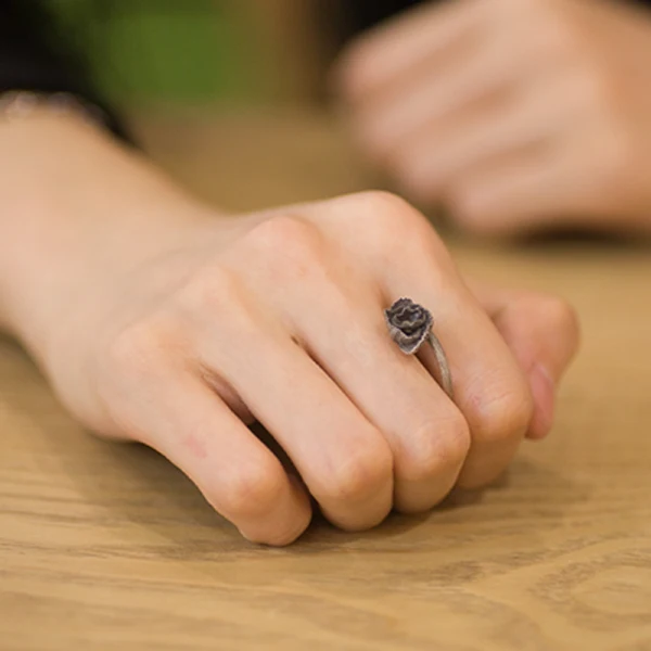 Modern / Fashion Black Sterling Silver Work Holiday Rings 2019 Accessories