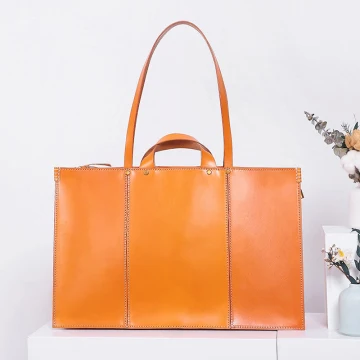 Fashion Orange Leather Street Wear Women S Bags Tote Bag Shoulder Bags 2022
