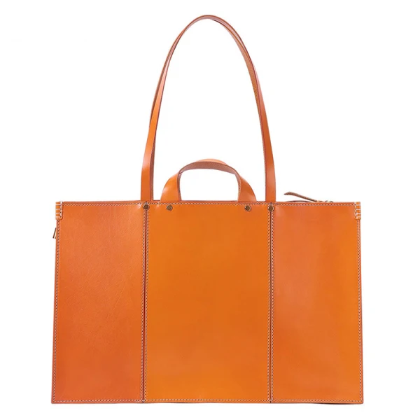 Fashion Orange Leather Street Wear Women's Bags Tote Bag Shoulder Bags 2022