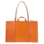 Fashion Orange Leather Street Wear Women's Bags Tote Bag Shoulder Bags 2022
